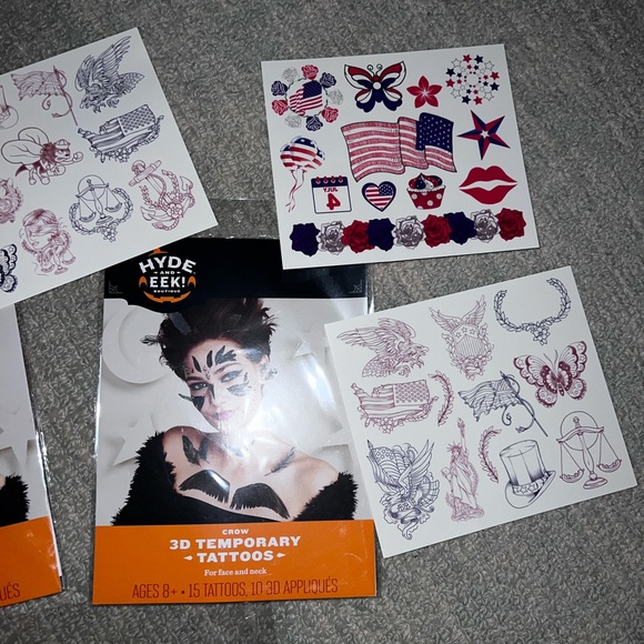 Temporary tattoo bundle; minimalist looks and Fourth of July - Picture 1 of 11
